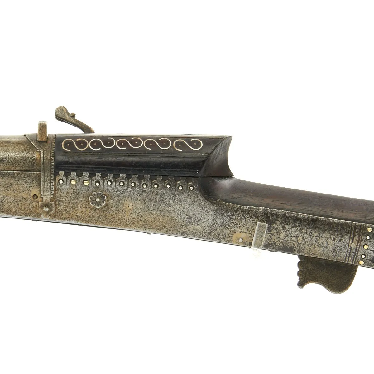 Original 19th Century Antique Indian Decorated Toradar Matchlock Gun c.1800/1850 - 68 Inches Long