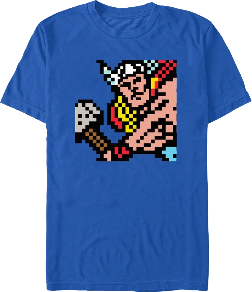 Pixelated Thor Marvel Comics T-Shirt