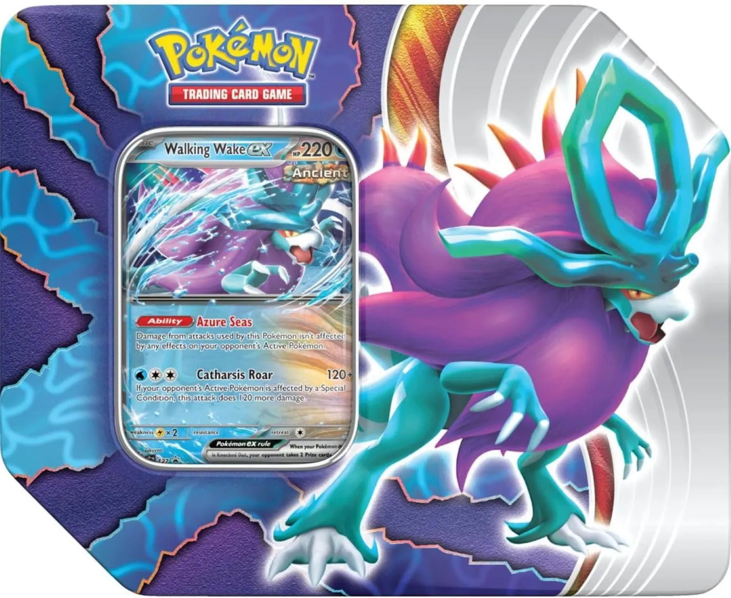 Pokemon Paradox Clash Tin | Walking Wake OR Iron Leaves (Random Promo)