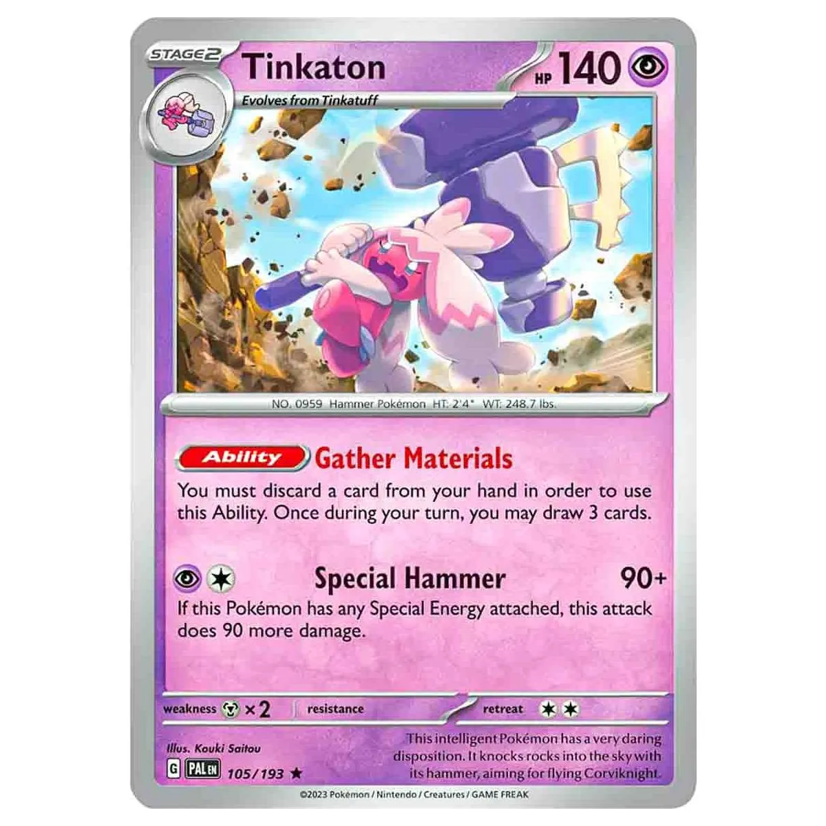 Pokémon TCG: Scarlet & Violet 4: Paradox Rift: Checklane Display Tinkaton