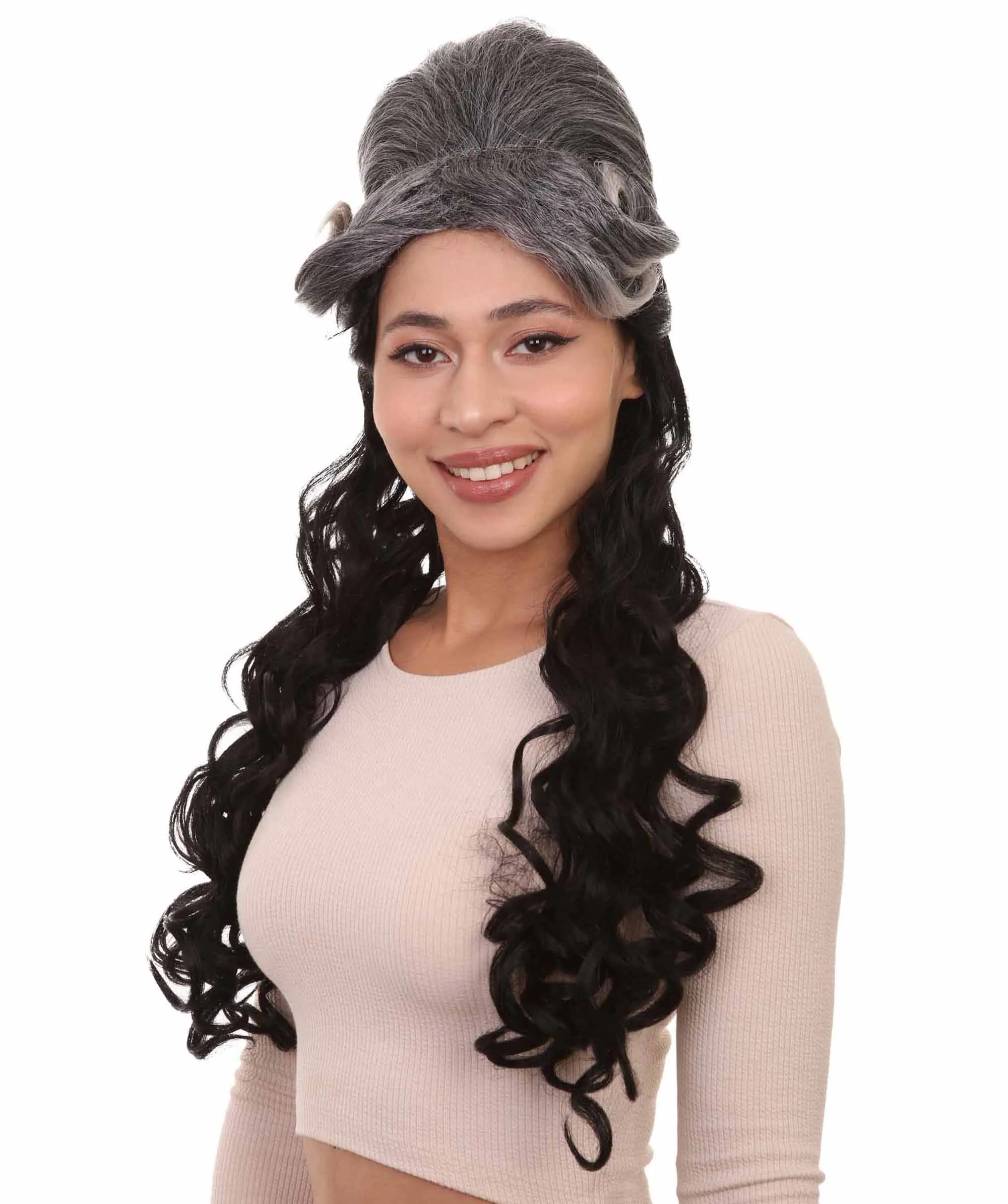 Renaissance Lady Women's Wig Collection | Long Curly Colonial Cosplay Halloween Wigs | Premium Breathable Capless Cap