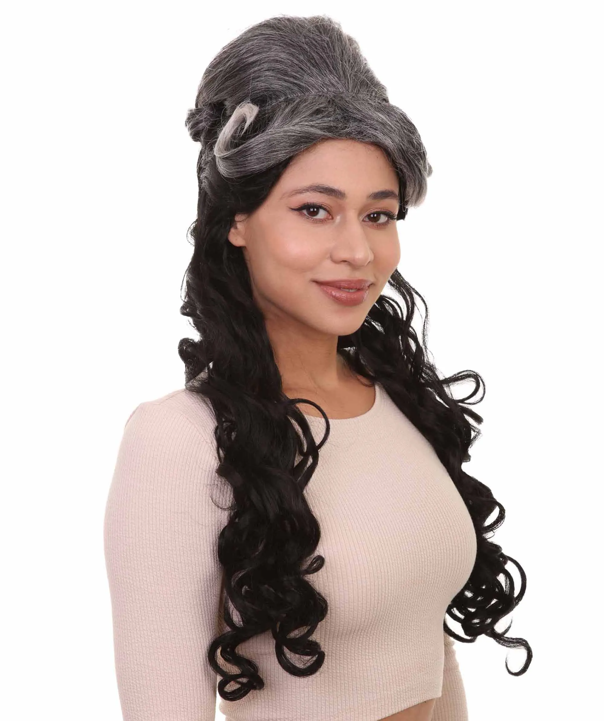 Renaissance Lady Women's Wig Collection | Long Curly Colonial Cosplay Halloween Wigs | Premium Breathable Capless Cap