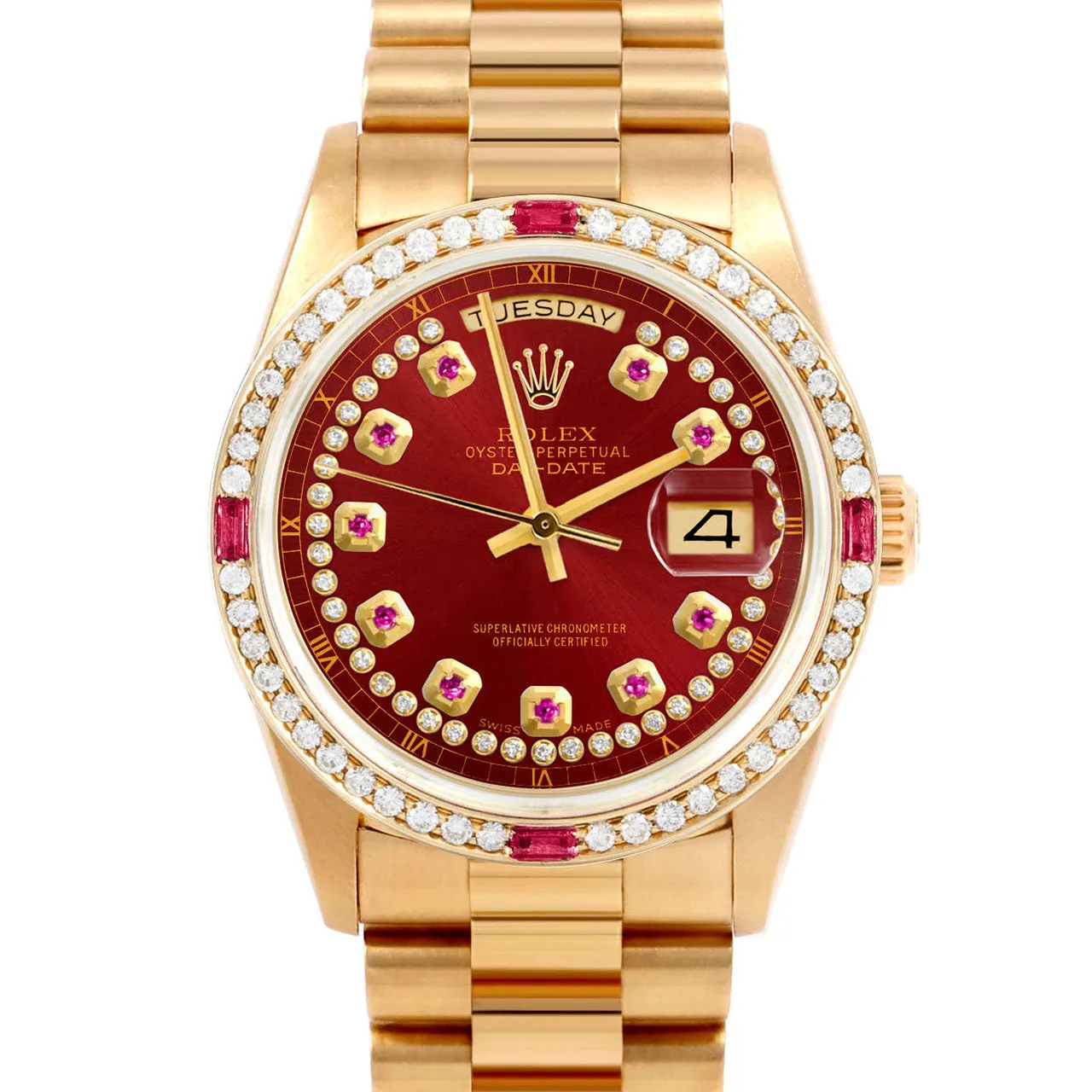 Rolex Day-Date 36mm | 18038-RED-STRR-4RBY-PRS