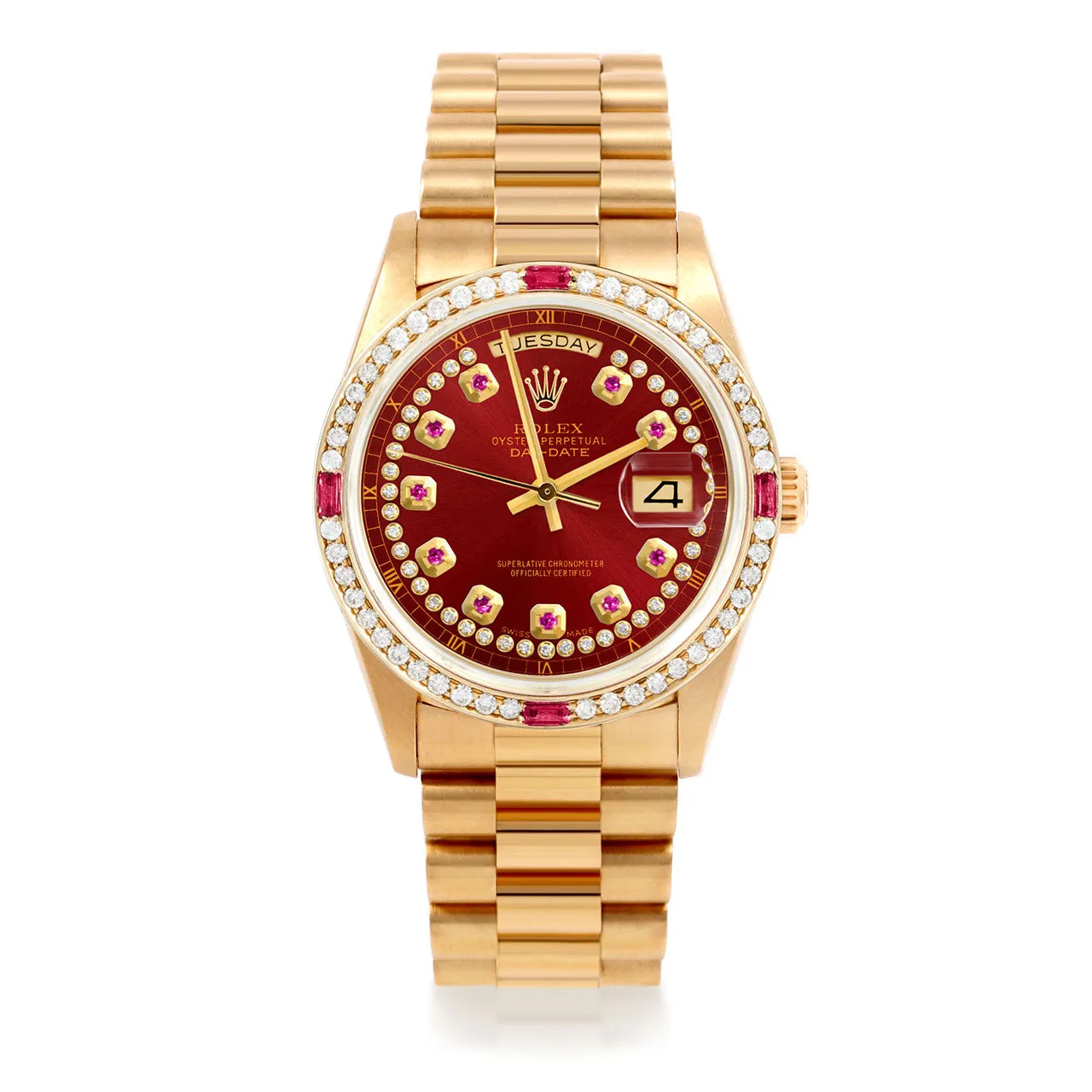 Rolex Day-Date 36mm | 18038-RED-STRR-4RBY-PRS