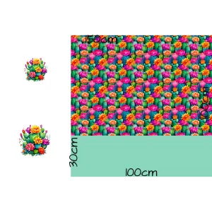 ROUND 45 - Pretty Cactus 1m Panel