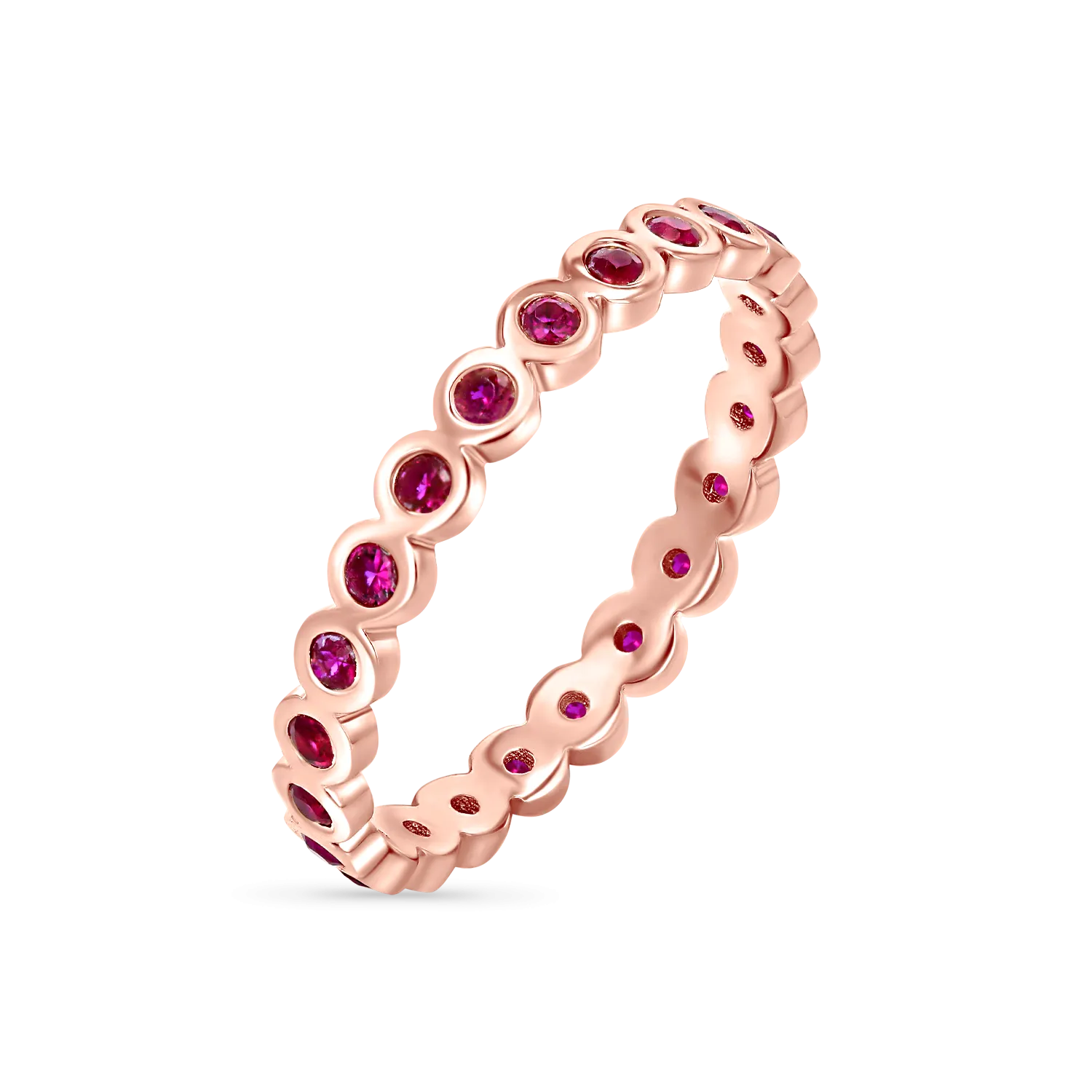 Ruby Bezel Eternity Band