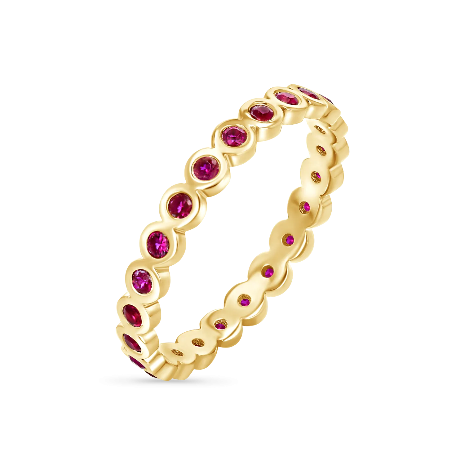 Ruby Bezel Eternity Band