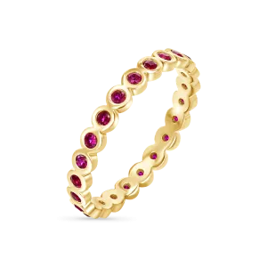 Ruby Bezel Eternity Band