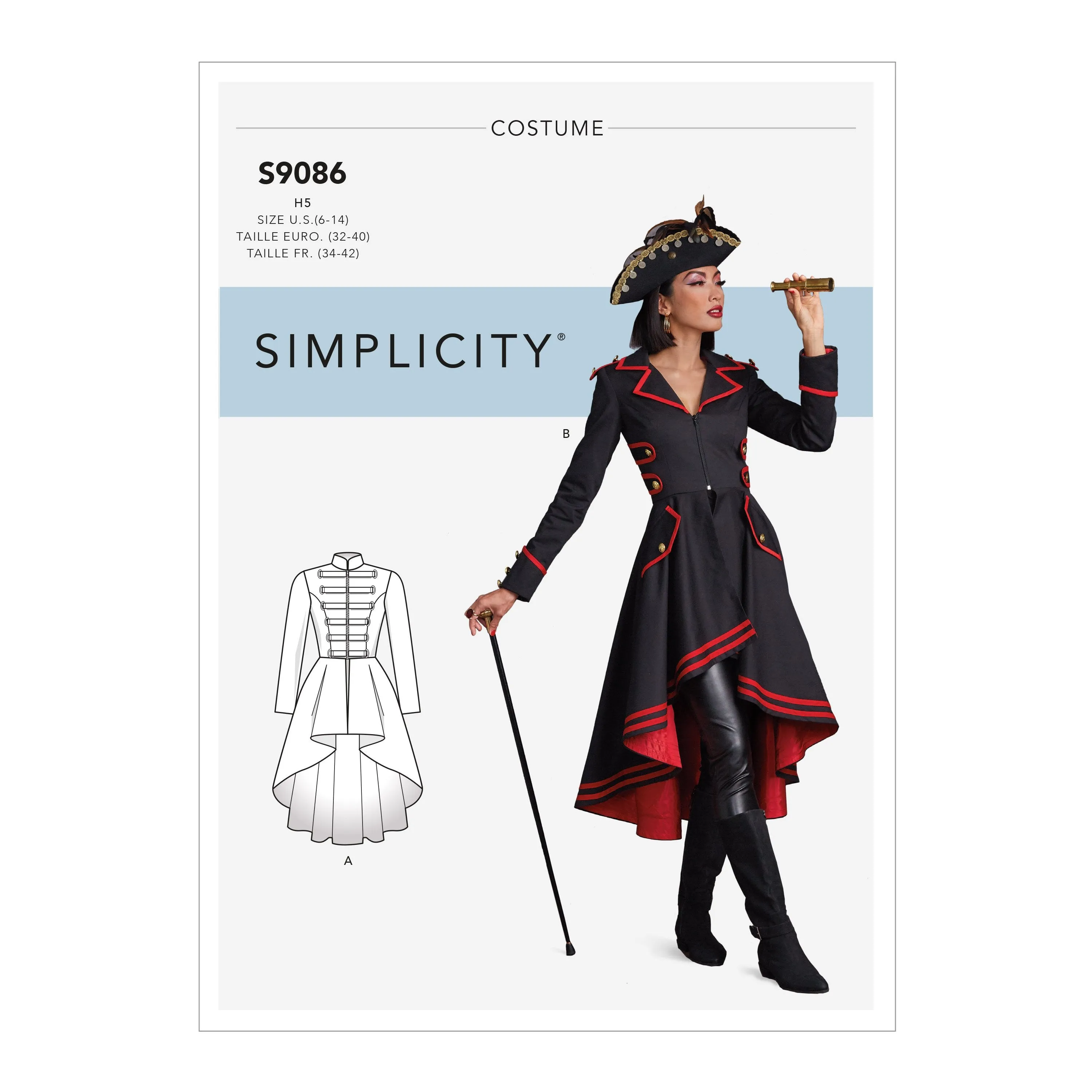 Simplicity Sewing Pattern S9086 Steampunk Costume Coats