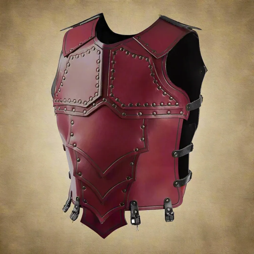 Steampunk Viking Knight Leather Vest Armor