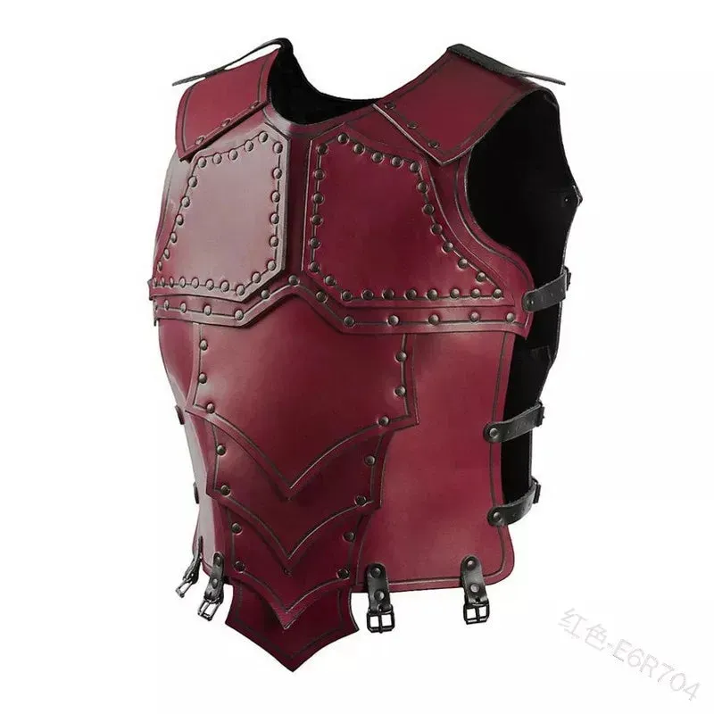 Steampunk Viking Knight Leather Vest Armor