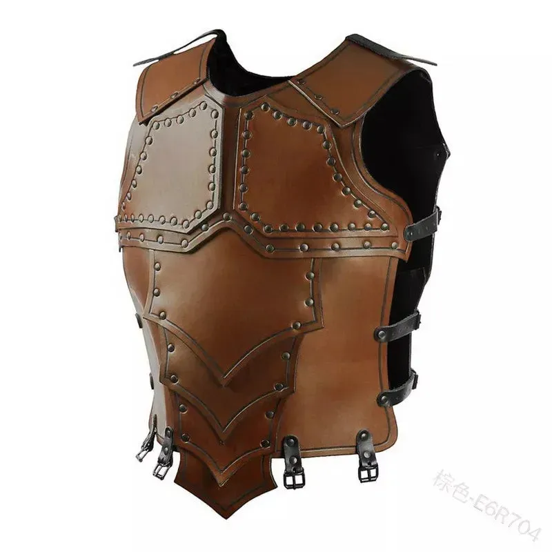 Steampunk Viking Knight Leather Vest Armor