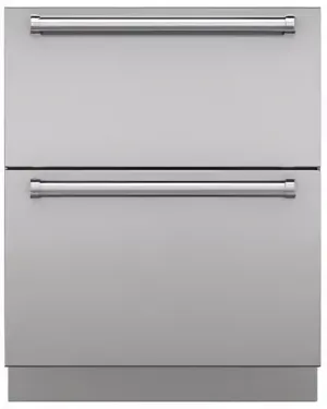 Sub-Zero 7025362 Stainless Steel Drawer Panels (2-Panel Set) with 4 Inch Toe Kick and Pro Handles