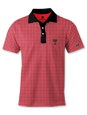 Texas Tech Dark Horse Raider Power "Oil Derrick" Premium Red Polo