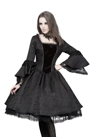 Victorian gothic dress with lace flare sleeve （not including petticoat）DW038