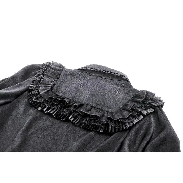 Women's Gothic Puff Sleeved Ruffled Shirt